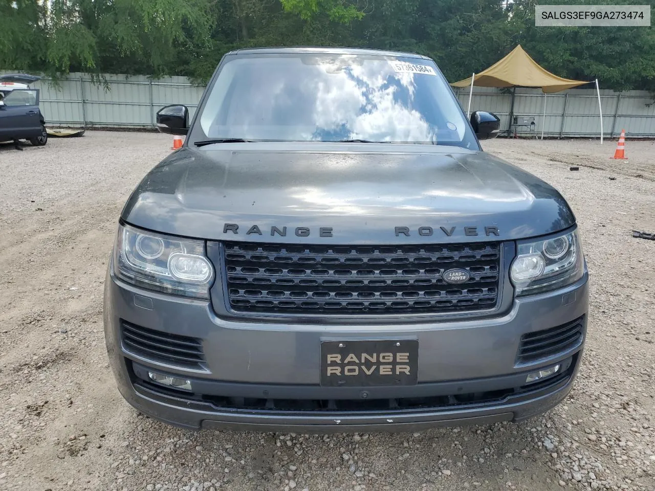 2016 Land Rover Range Rover Supercharged VIN: SALGS3EF9GA273474 Lot: 57361584