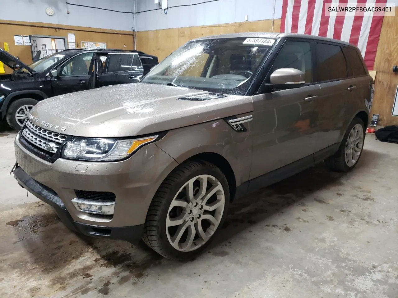 2016 Land Rover Range Rover Sport Hse VIN: SALWR2PF8GA659401 Lot: 57397184