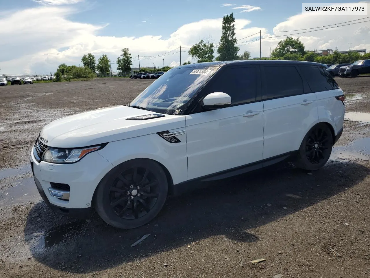 2016 Land Rover Range Rover Sport Hse VIN: SALWR2KF7GA117973 Lot: 58477584