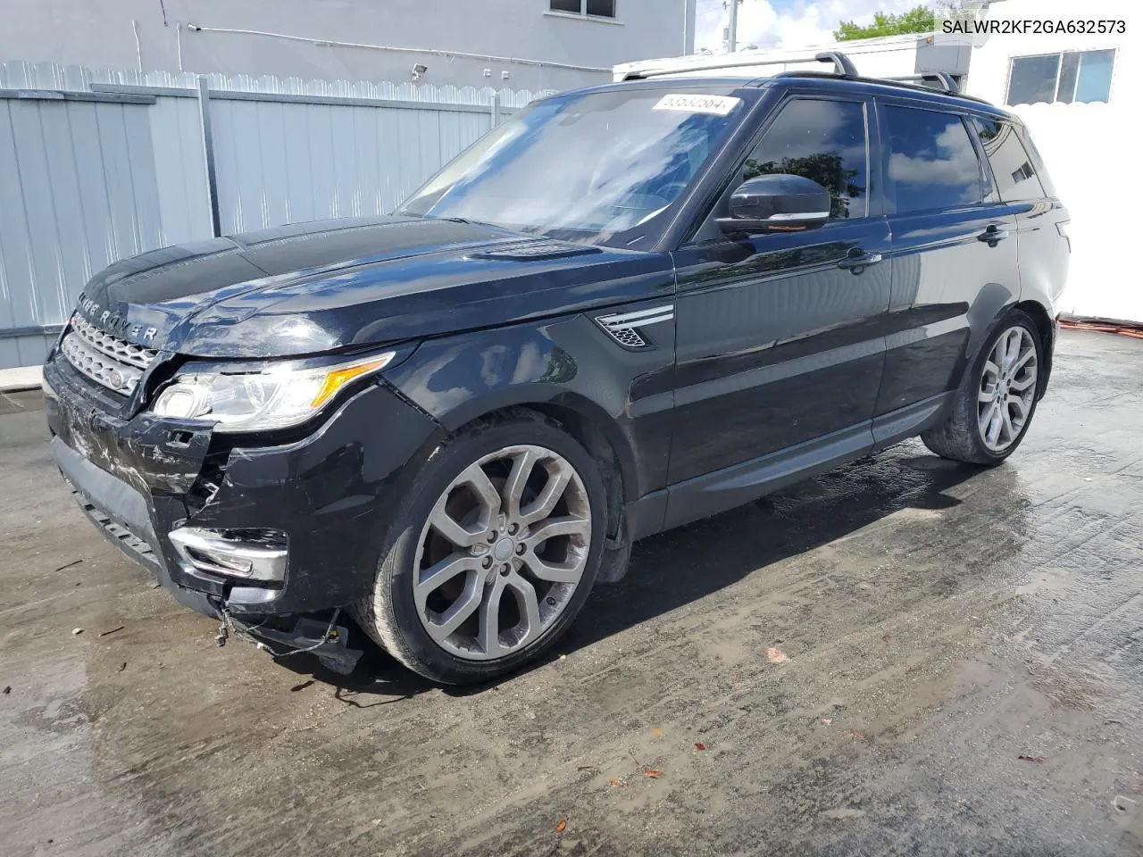 2016 Land Rover Range Rover Sport Hse VIN: SALWR2KF2GA632573 Lot: 62350844