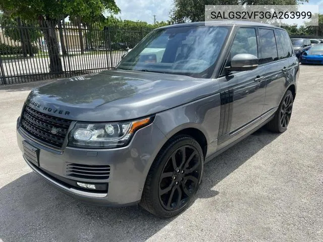 2016 Land Rover Range Rover Hse VIN: SALGS2VF3GA263999 Lot: 67003984