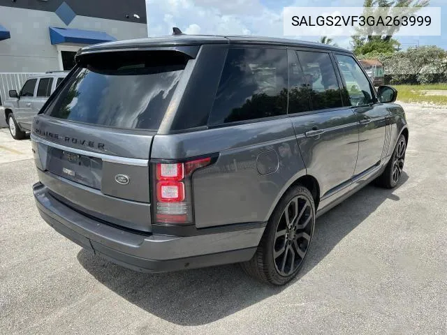 SALGS2VF3GA263999 2016 Land Rover Range Rover Hse