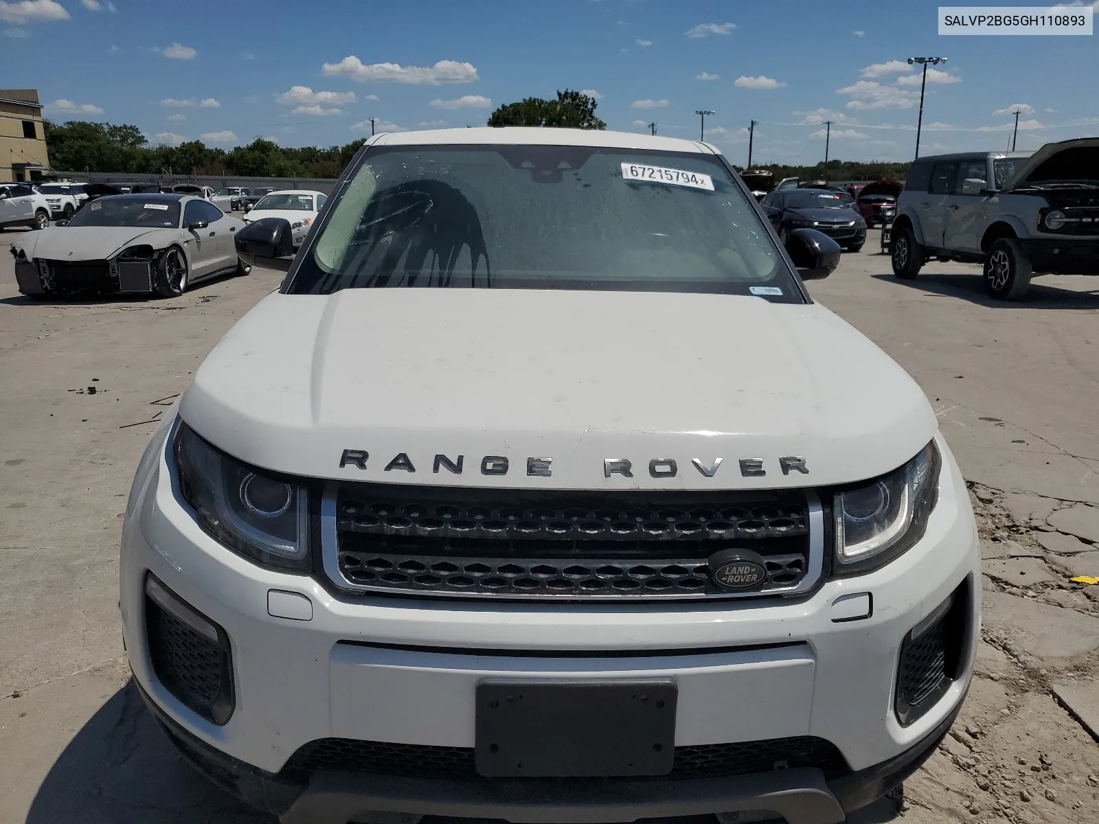 SALVP2BG5GH110893 2016 Land Rover Range Rover Evoque Se