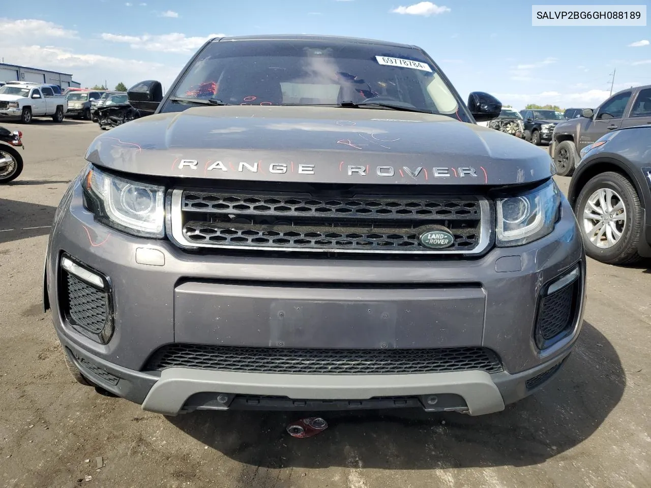 2016 Land Rover Range Rover Evoque Se VIN: SALVP2BG6GH088189 Lot: 69778784