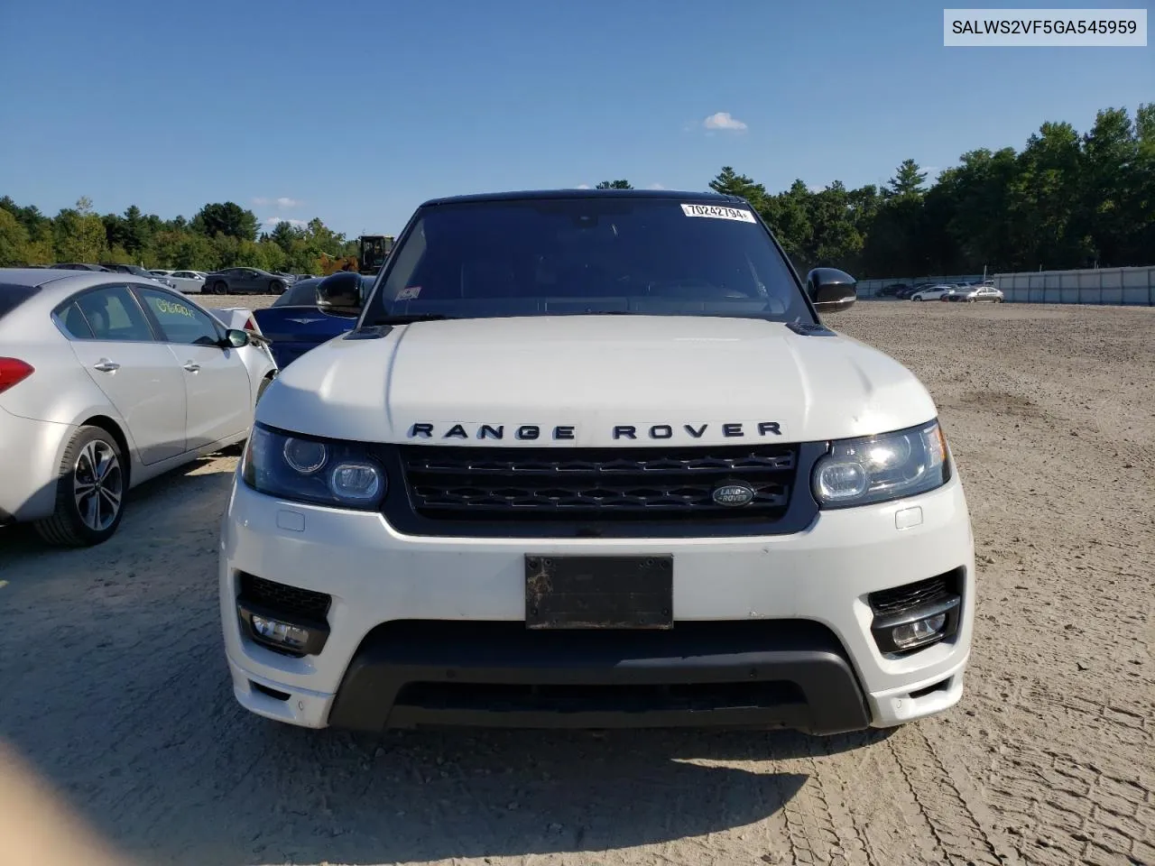 2016 Land Rover Range Rover Sport Hst VIN: SALWS2VF5GA545959 Lot: 70242794