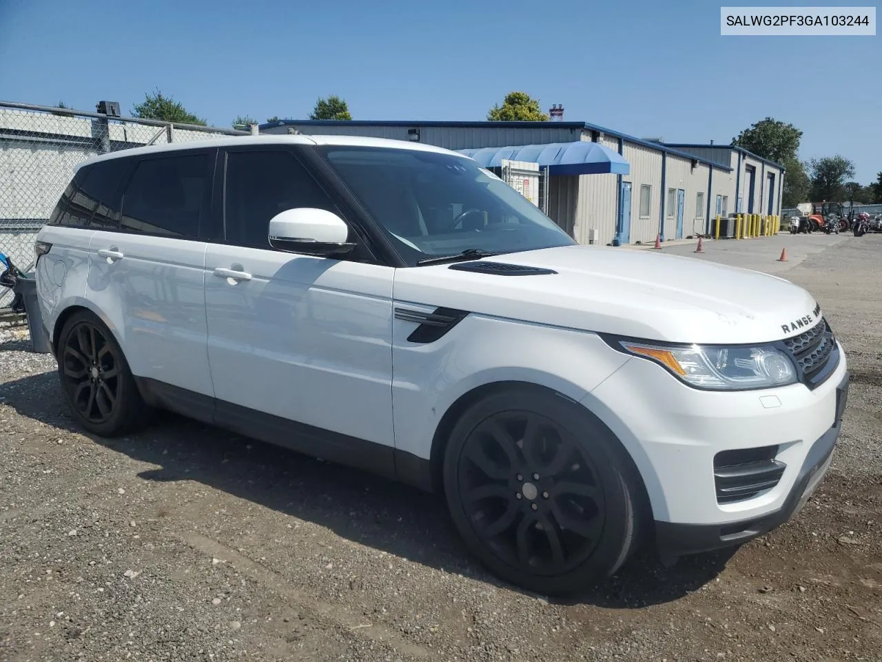 2016 Land Rover Range Rover Sport Se VIN: SALWG2PF3GA103244 Lot: 70303494