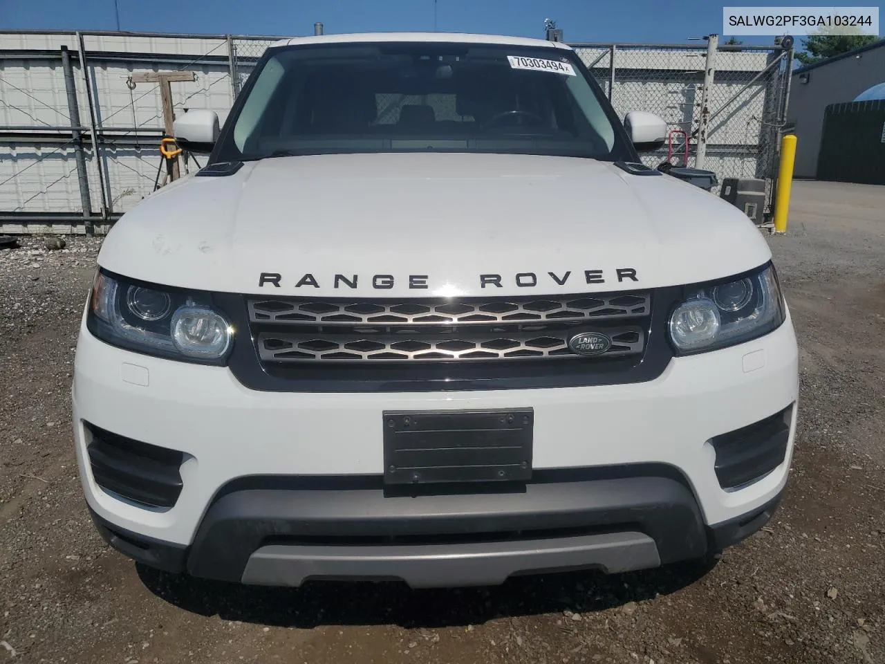 2016 Land Rover Range Rover Sport Se VIN: SALWG2PF3GA103244 Lot: 70303494