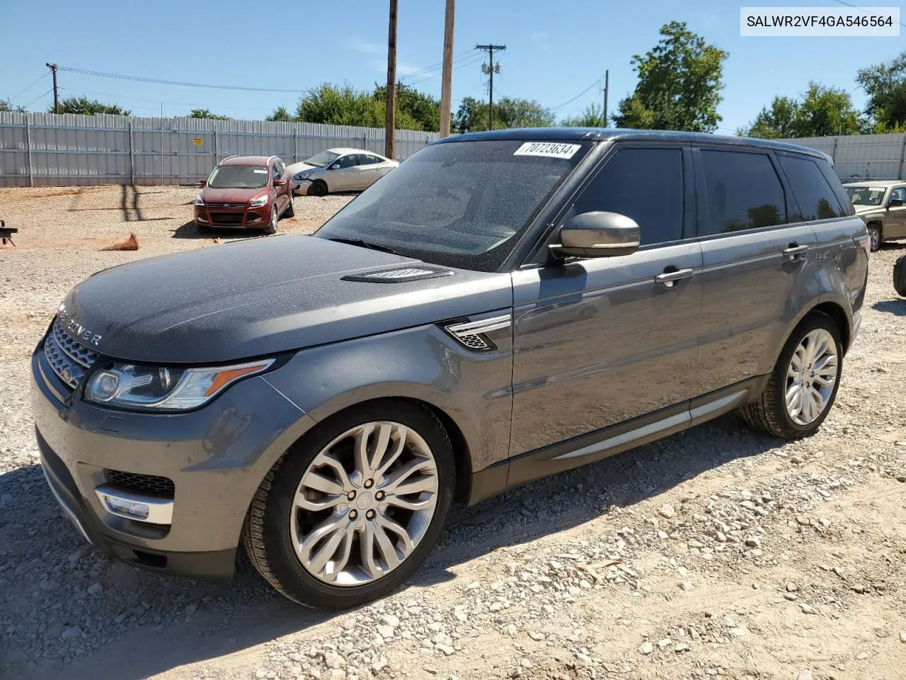 2016 Land Rover Range Rover Sport Hse VIN: SALWR2VF4GA546564 Lot: 70723634