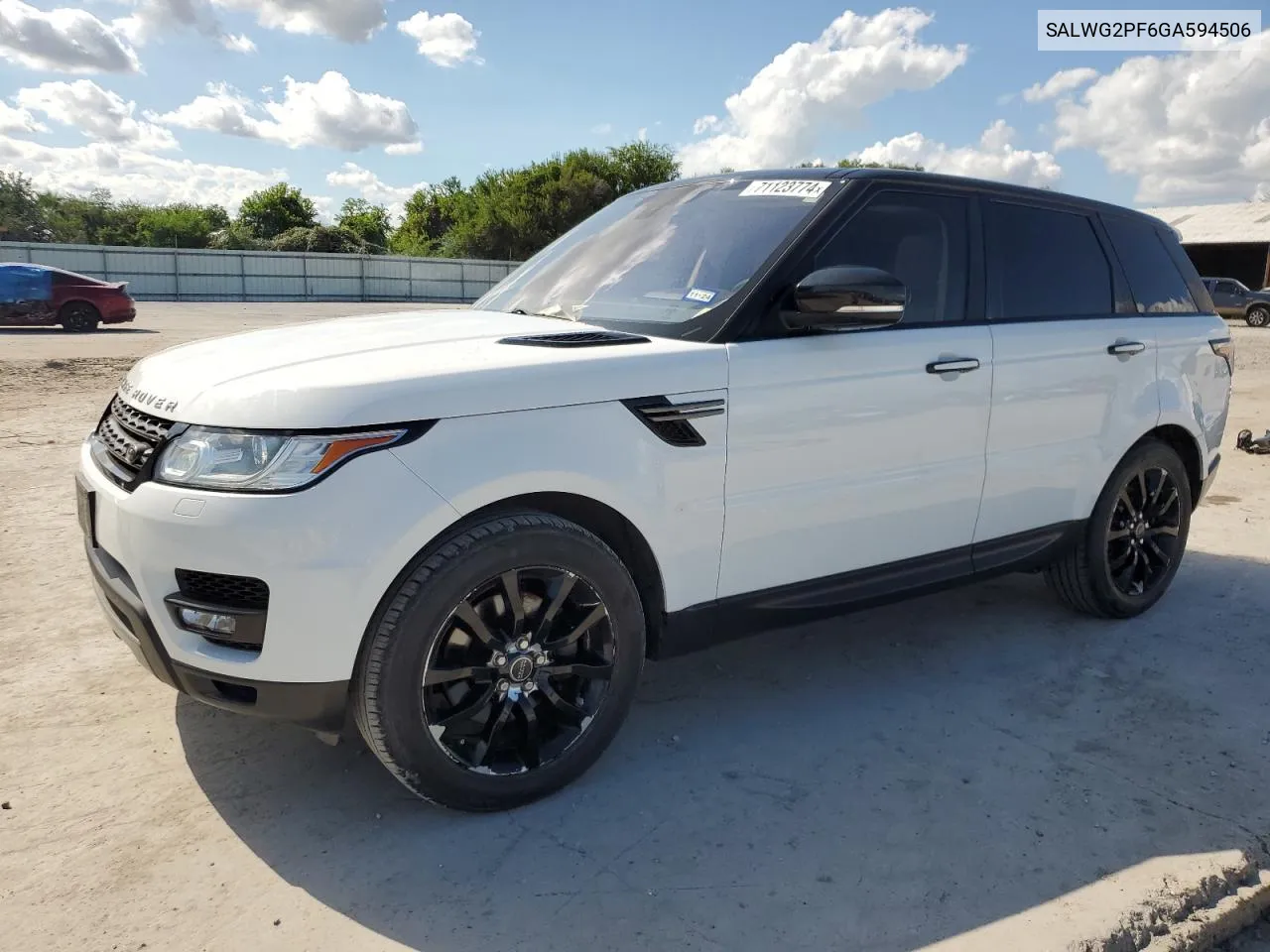 2016 Land Rover Range Rover Sport Se VIN: SALWG2PF6GA594506 Lot: 71123774