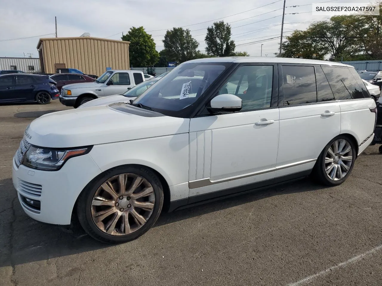 SALGS2EF2GA247597 2016 Land Rover Range Rover Supercharged