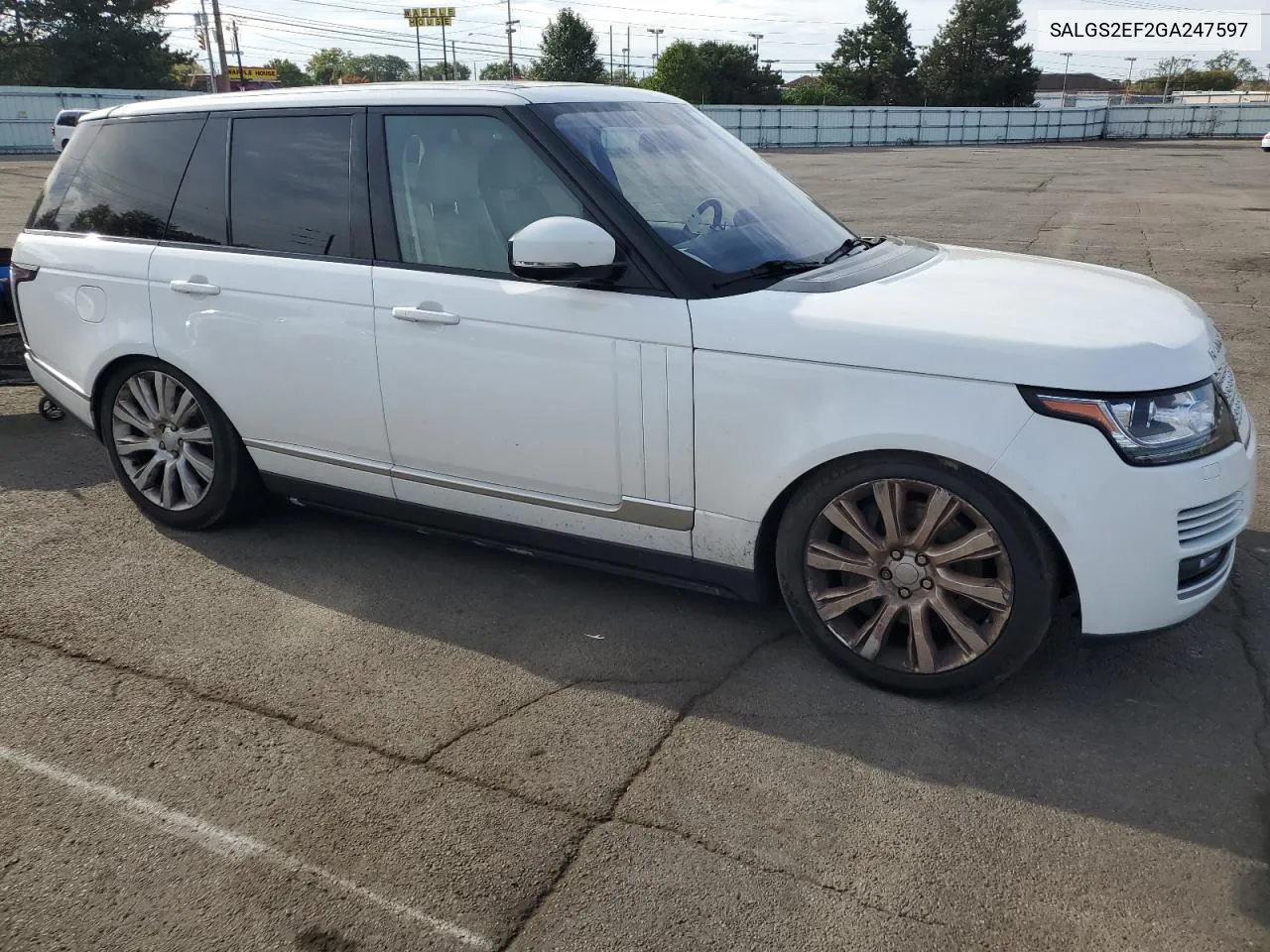 2016 Land Rover Range Rover Supercharged VIN: SALGS2EF2GA247597 Lot: 72016654