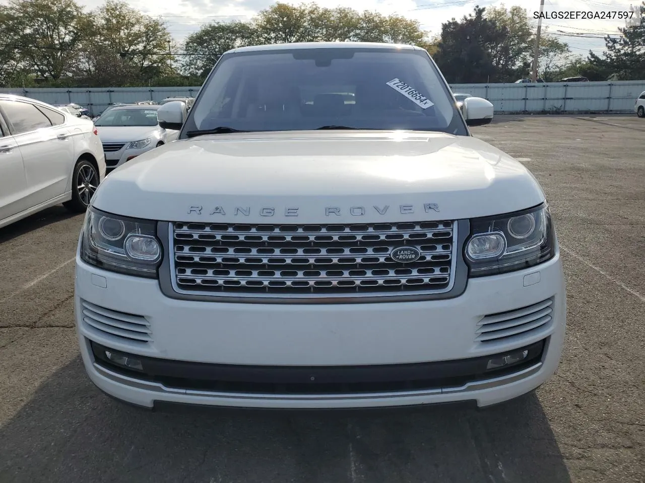 2016 Land Rover Range Rover Supercharged VIN: SALGS2EF2GA247597 Lot: 72016654