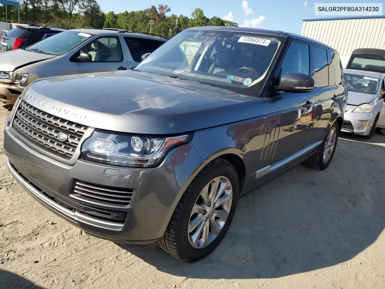 2016 Land Rover Range Rover VIN: SALGR2PF8GA314230 Lot: 72068574