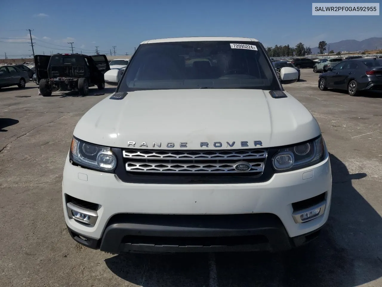 2016 Land Rover Range Rover Sport Hse VIN: SALWR2PF0GA592955 Lot: 72095224