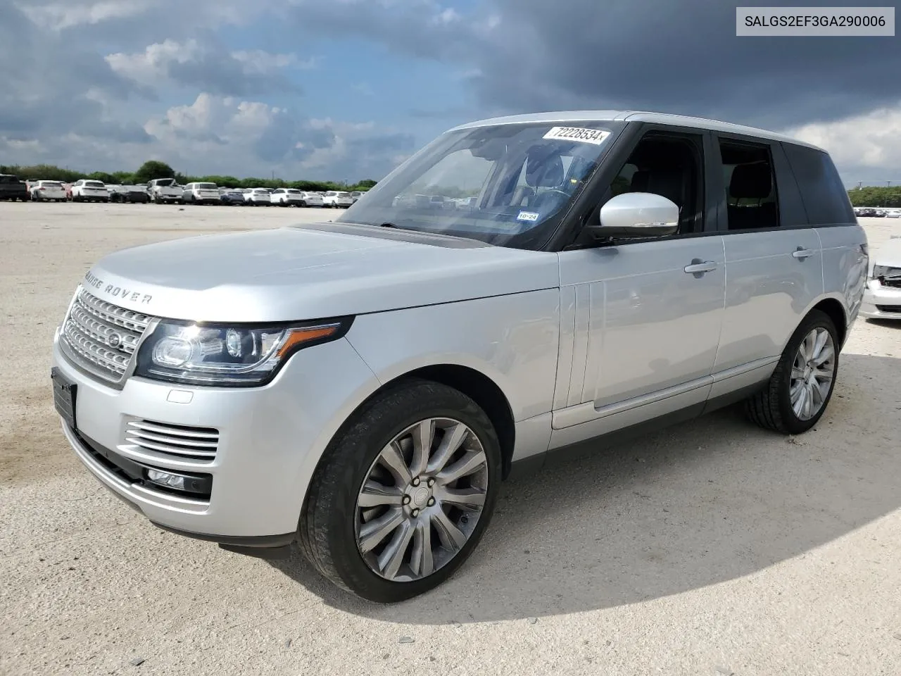 2016 Land Rover Range Rover Supercharged VIN: SALGS2EF3GA290006 Lot: 72228534