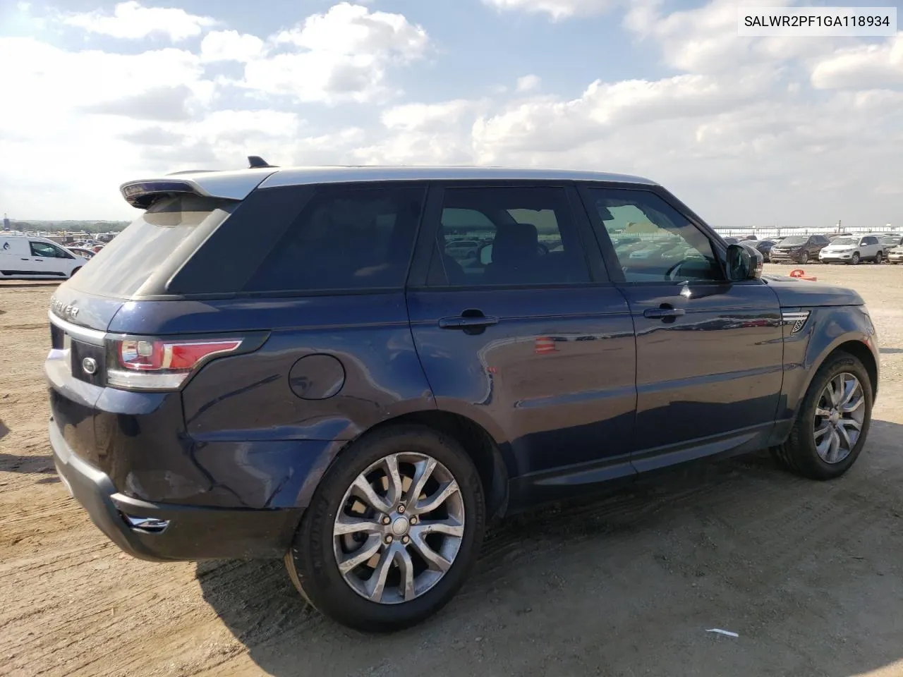 SALWR2PF1GA118934 2016 Land Rover Range Rover Sport Hse