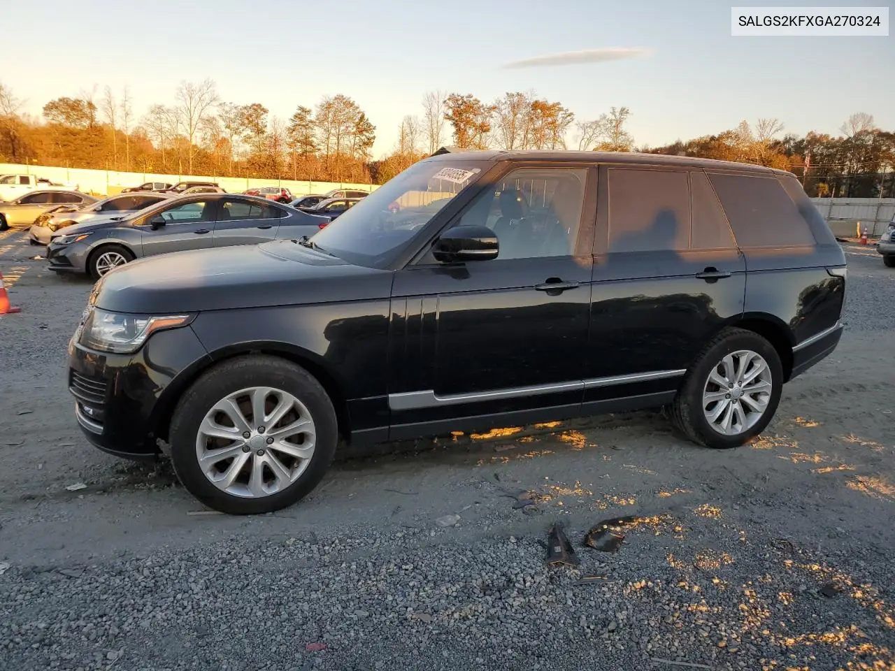 SALGS2KFXGA270324 2016 Land Rover Range Rover Hse