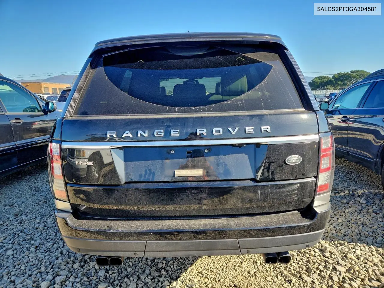 SALGS2PF3GA304581 2016 Land Rover Range Rover Hse