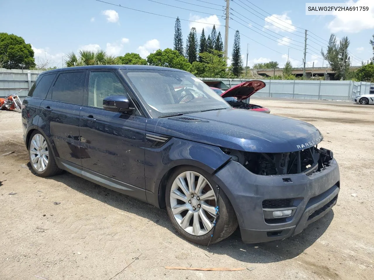 2017 Land Rover Range Rover Sport Se VIN: SALWG2FV2HA691759 Lot: 55626834