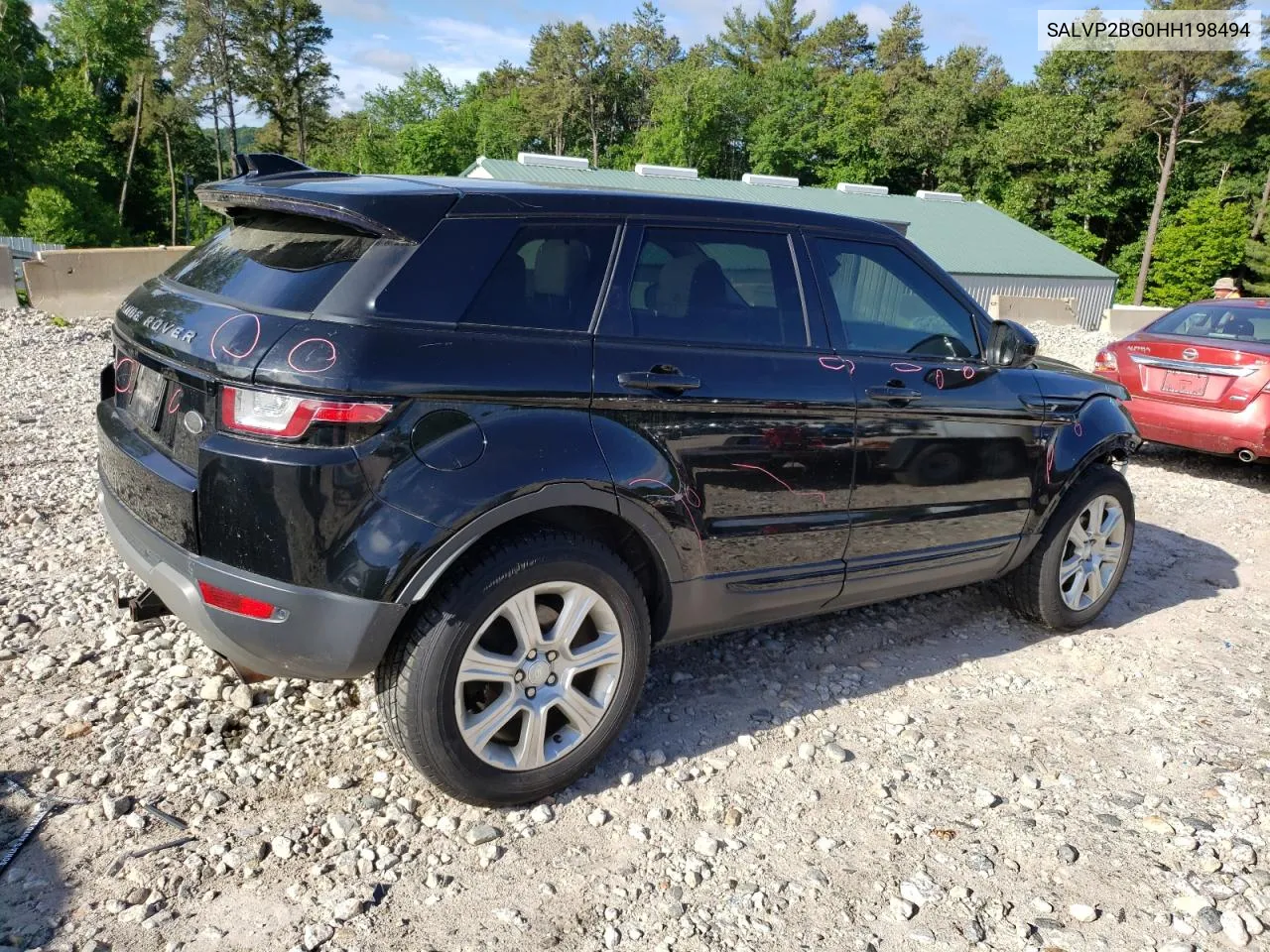 2017 Land Rover Range Rover Evoque Se VIN: SALVP2BG0HH198494 Lot: 57024364