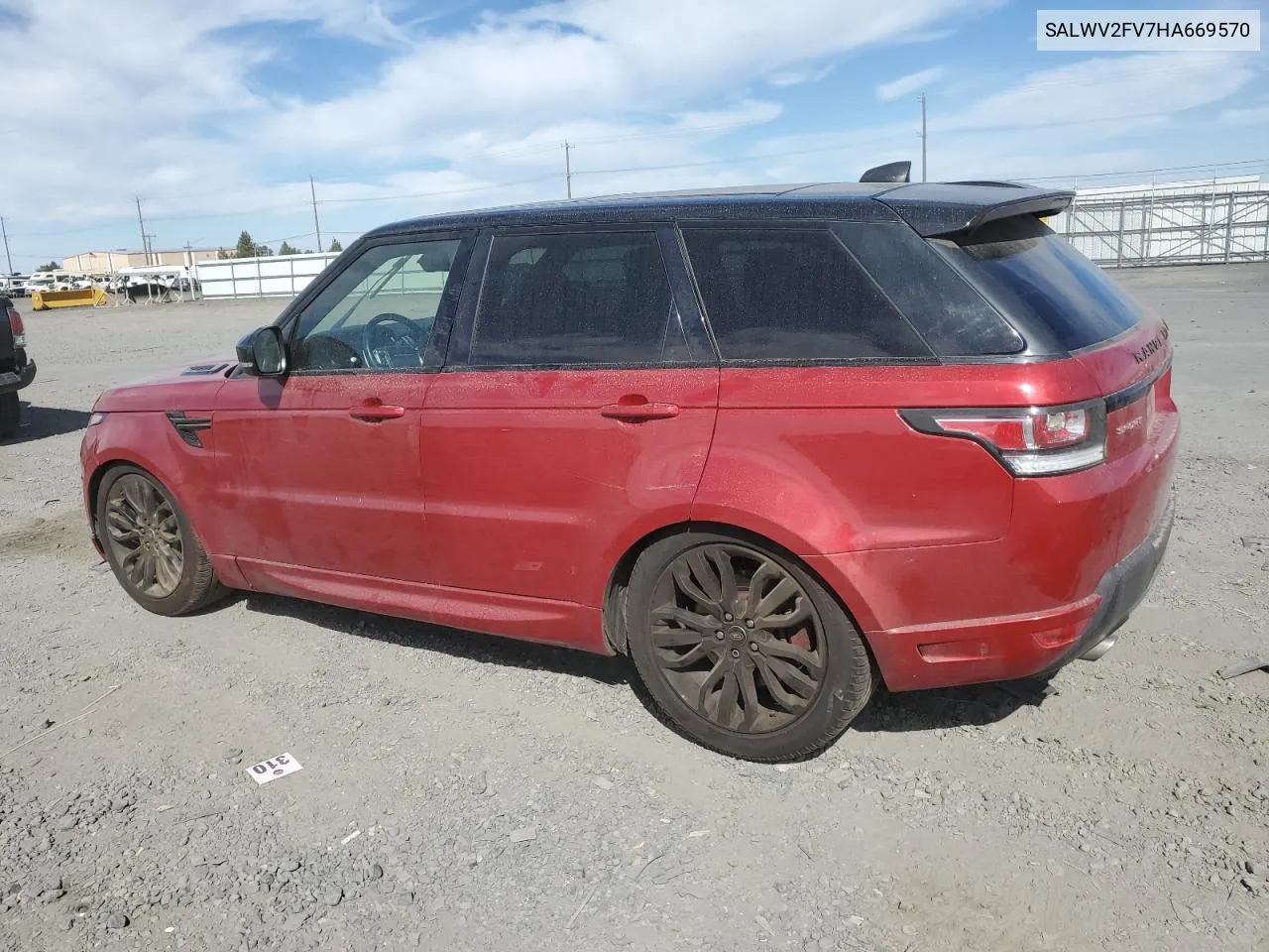 2017 Land Rover Range Rover Sport Hse Dynamic VIN: SALWV2FV7HA669570 Lot: 70722974