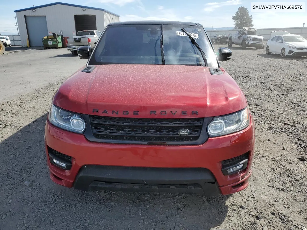 2017 Land Rover Range Rover Sport Hse Dynamic VIN: SALWV2FV7HA669570 Lot: 70722974