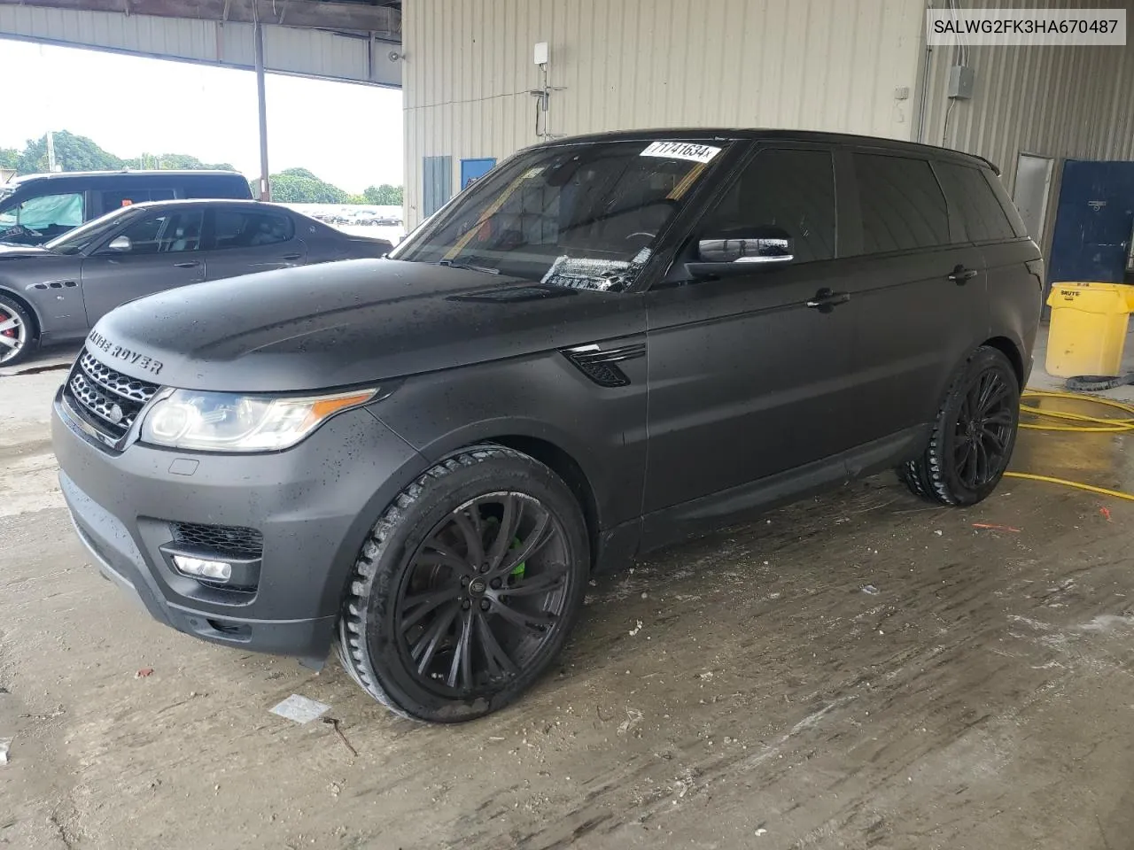 SALWG2FK3HA670487 2017 Land Rover Range Rover Sport Se