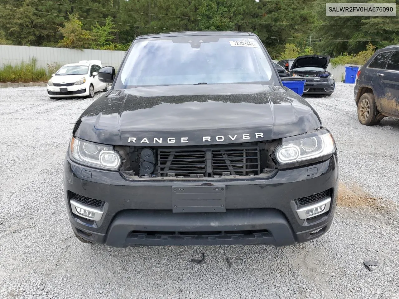 2017 Land Rover Range Rover Sport Hse VIN: SALWR2FV0HA676090 Lot: 72202444