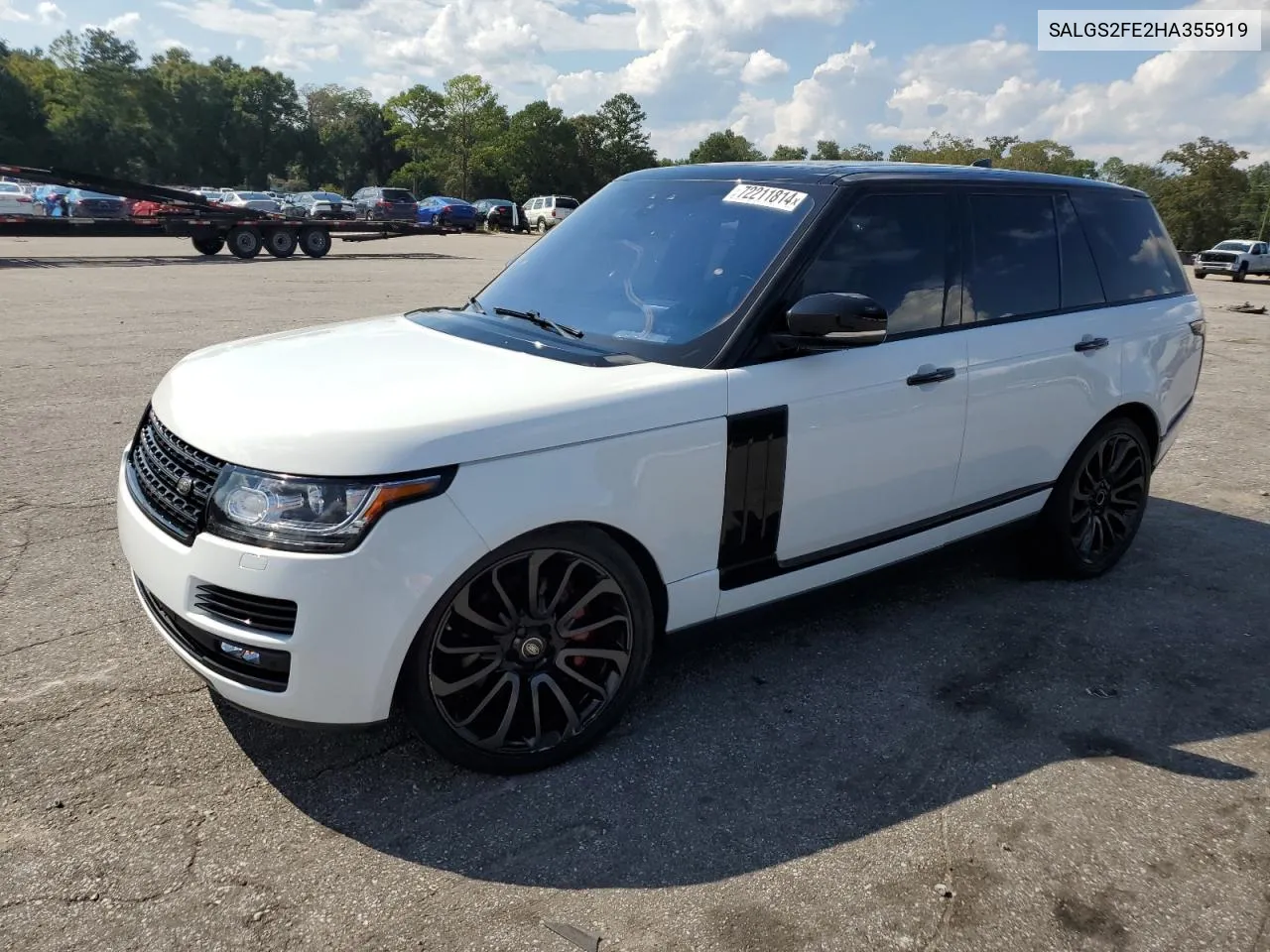 2017 Land Rover Range Rover Supercharged VIN: SALGS2FE2HA355919 Lot: 72211814