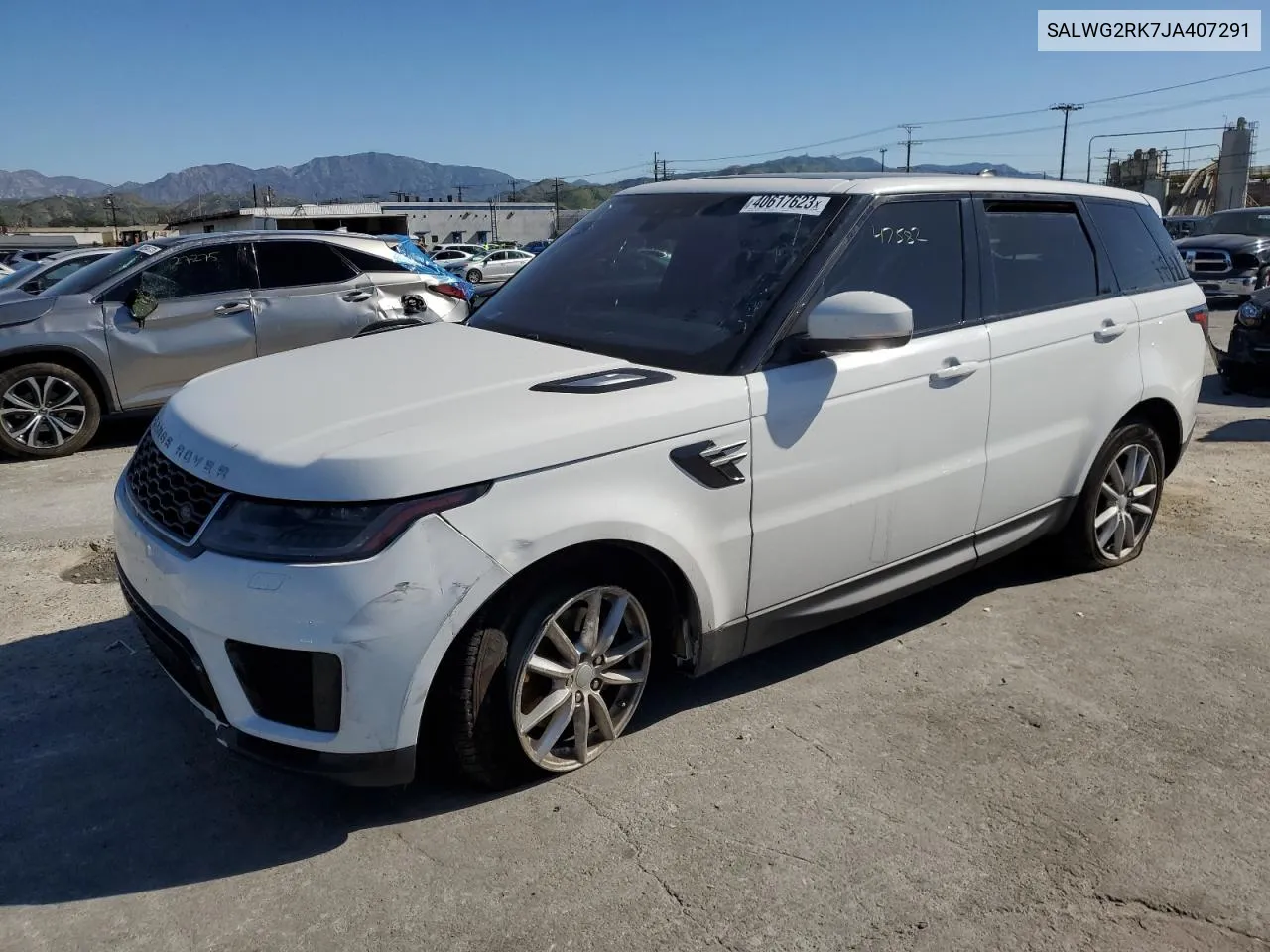 2018 Land Rover Range Rover Sport Se VIN: SALWG2RK7JA407291 Lot: 40617623