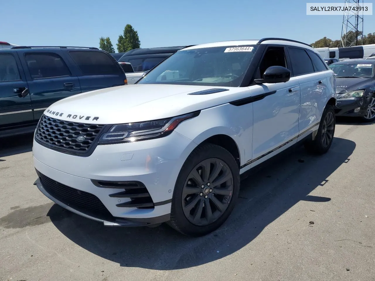 2018 Land Rover Range Rover Velar R-Dynamic Se VIN: SALYL2RX7JA743913 Lot: 57963644