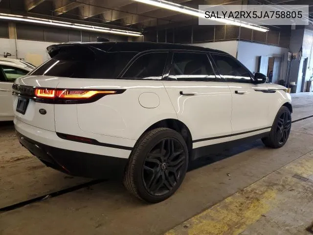 2018 Land Rover Range Rover Velar VIN: SALYA2RX5JA758805 Lot: 61396034