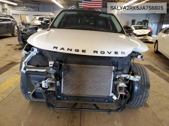 2018 Land Rover Range Rover Velar VIN: SALYA2RX5JA758805 Lot: 61396034