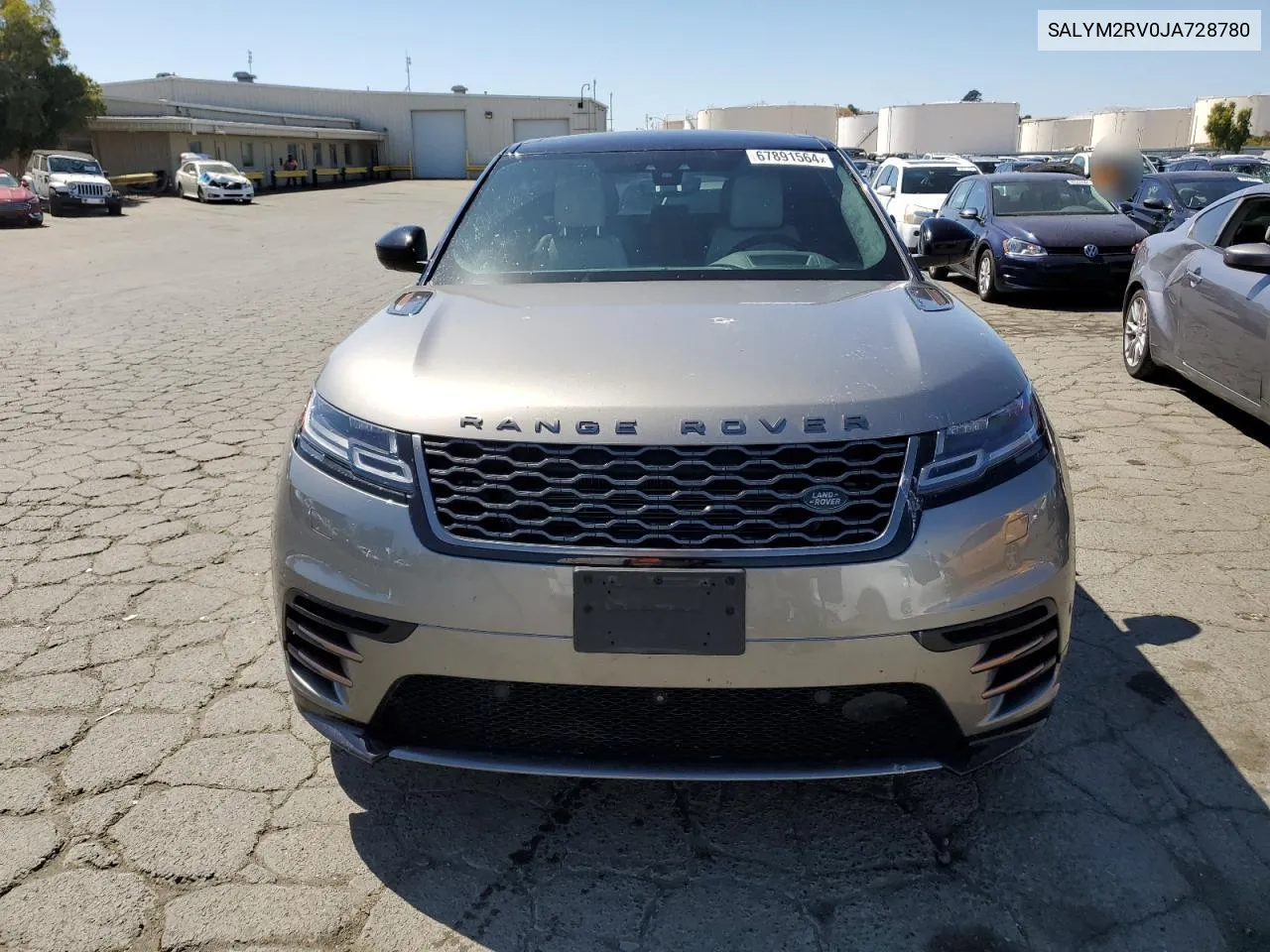 2018 Land Rover Range Rover Velar R-Dynamic Hse VIN: SALYM2RV0JA728780 Lot: 67891564