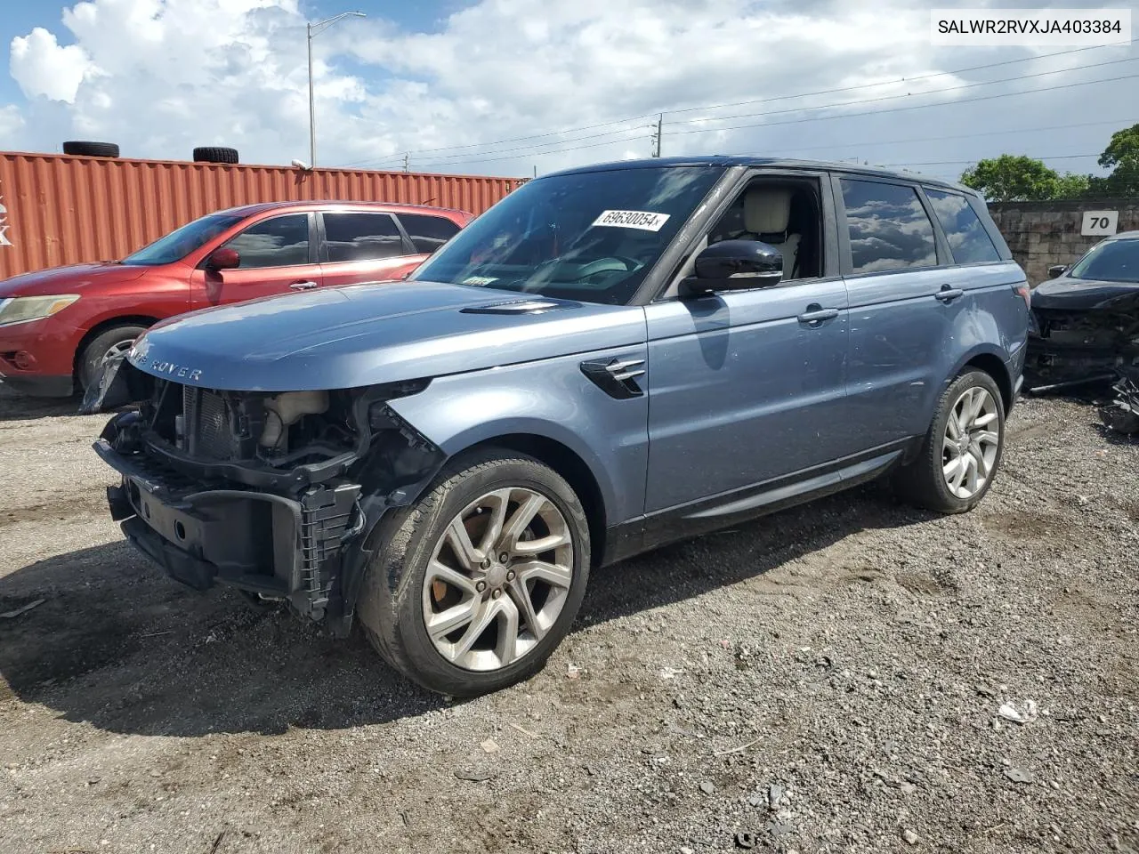 2018 Land Rover Range Rover Sport Hse VIN: SALWR2RVXJA403384 Lot: 69630054