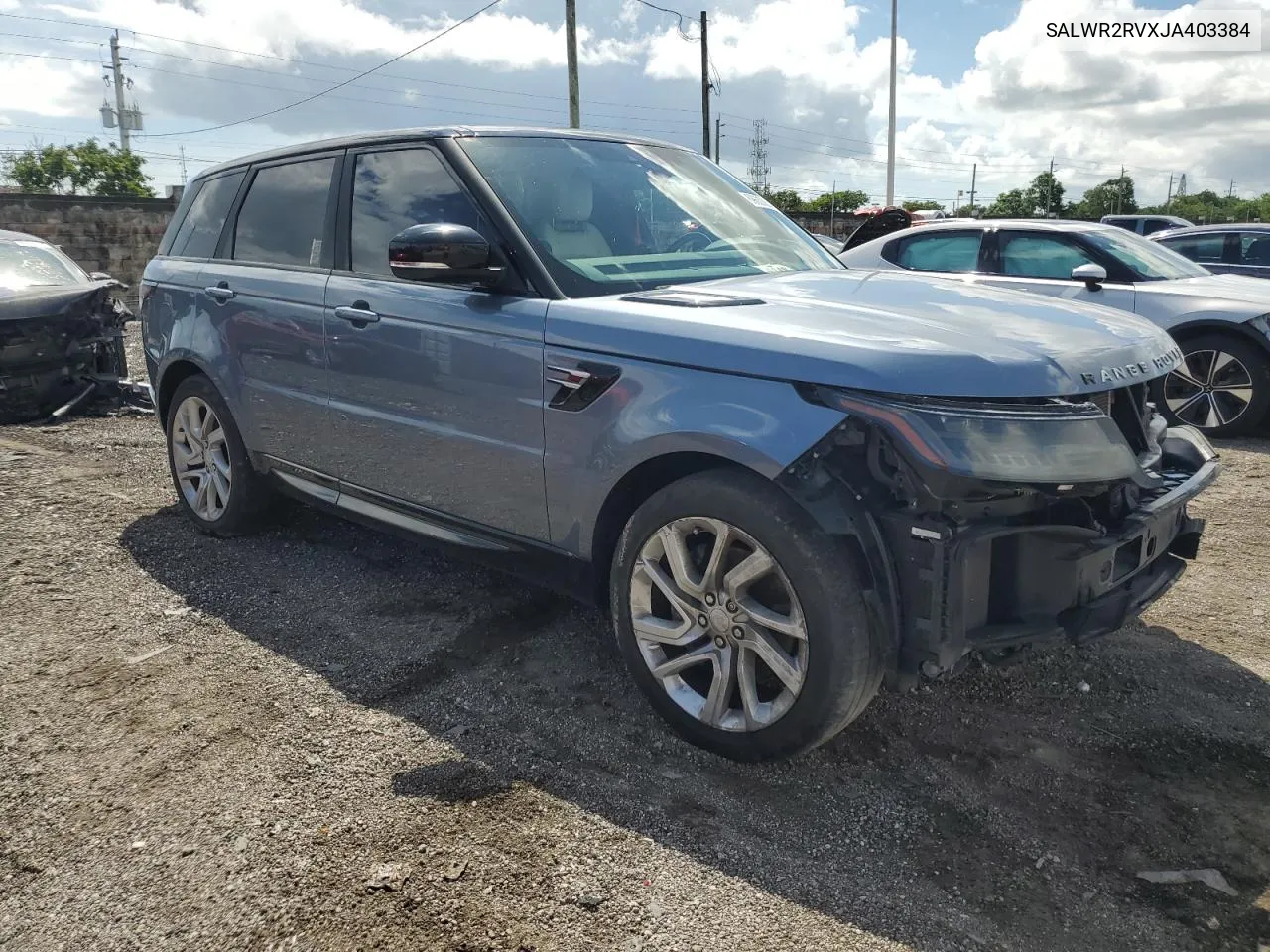 2018 Land Rover Range Rover Sport Hse VIN: SALWR2RVXJA403384 Lot: 69630054