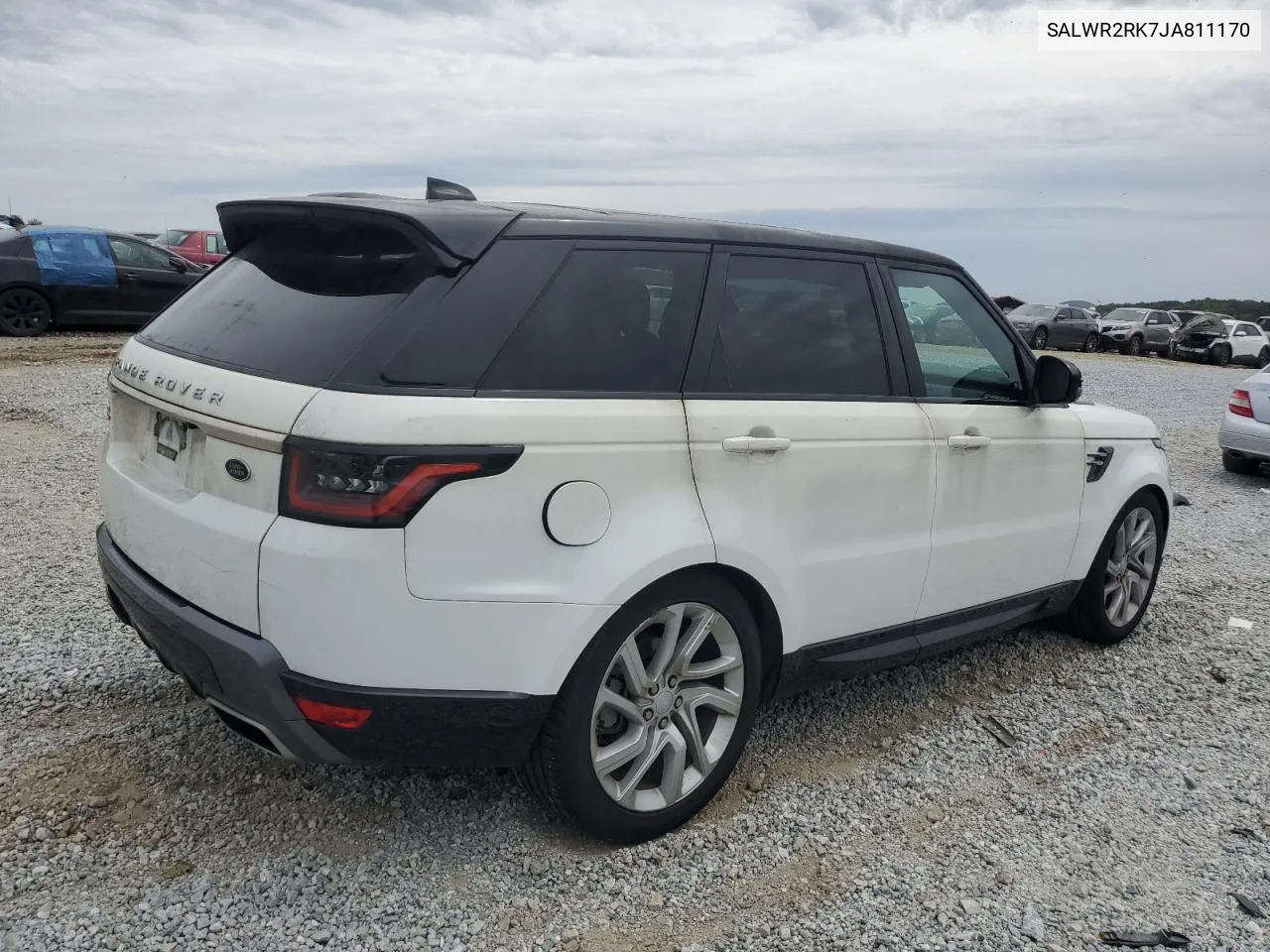 2018 Land Rover Range Rover Sport Hse VIN: SALWR2RK7JA811170 Lot: 69931374