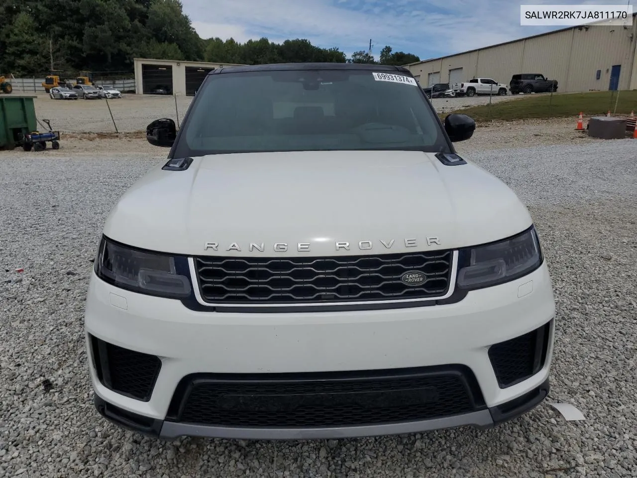 2018 Land Rover Range Rover Sport Hse VIN: SALWR2RK7JA811170 Lot: 69931374