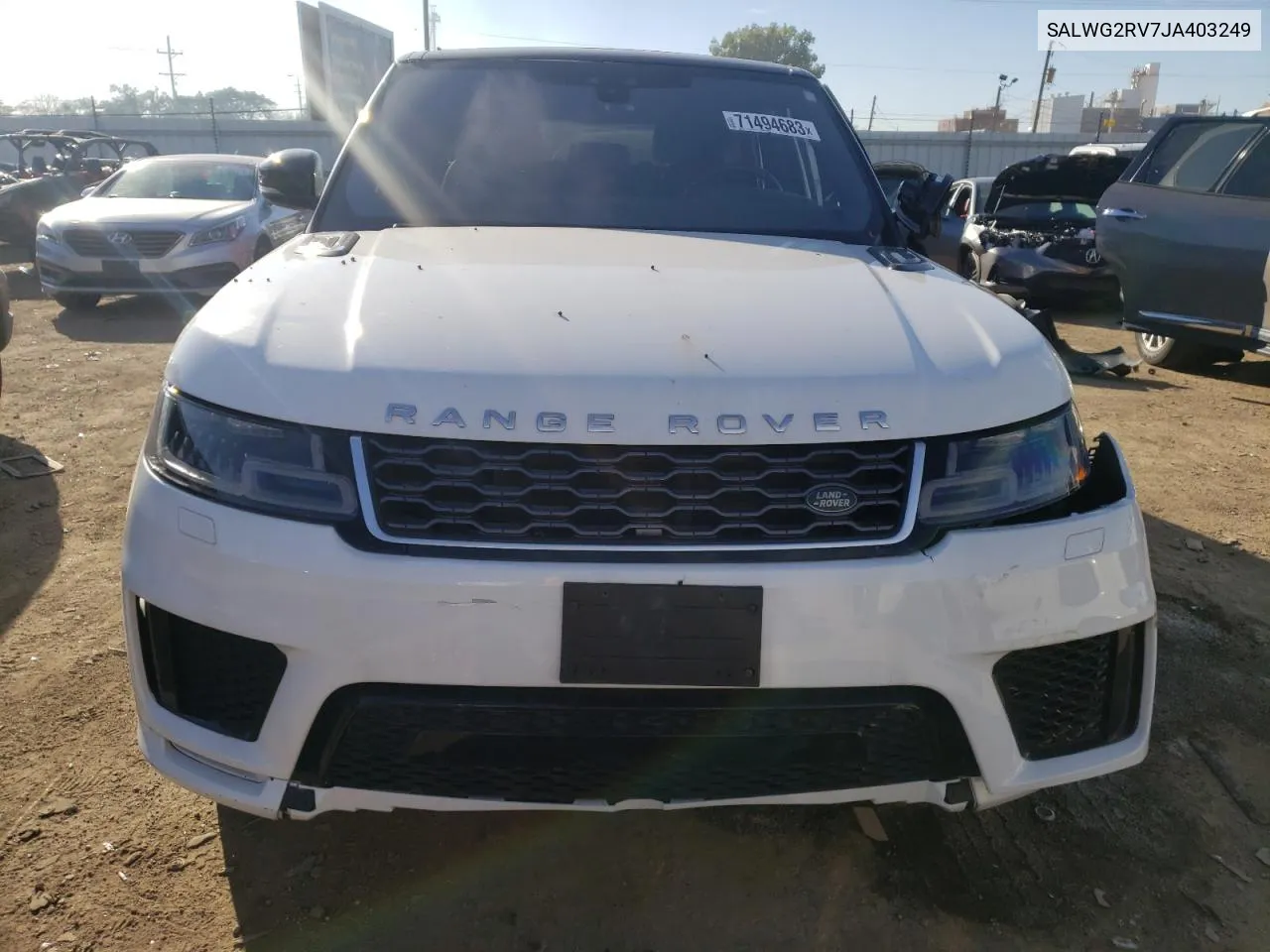 2018 Land Rover Range Rover Sport Se VIN: SALWG2RV7JA403249 Lot: 71494683