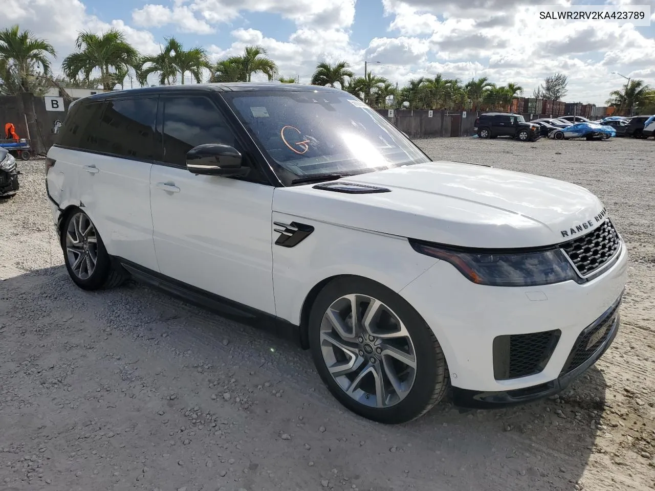 2019 Land Rover Range Rover Sport Hse VIN: SALWR2RV2KA423789 Lot: 50903544