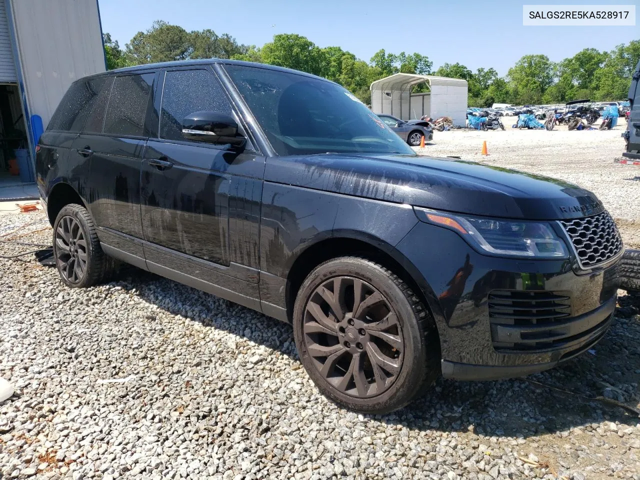 2019 Land Rover Range Rover Supercharged VIN: SALGS2RE5KA528917 Lot: 51402634