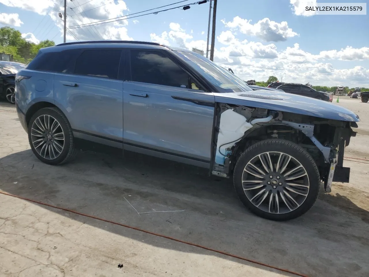 2019 Land Rover Range Rover Velar R-Dynamic Se VIN: SALYL2EX1KA215579 Lot: 51908214