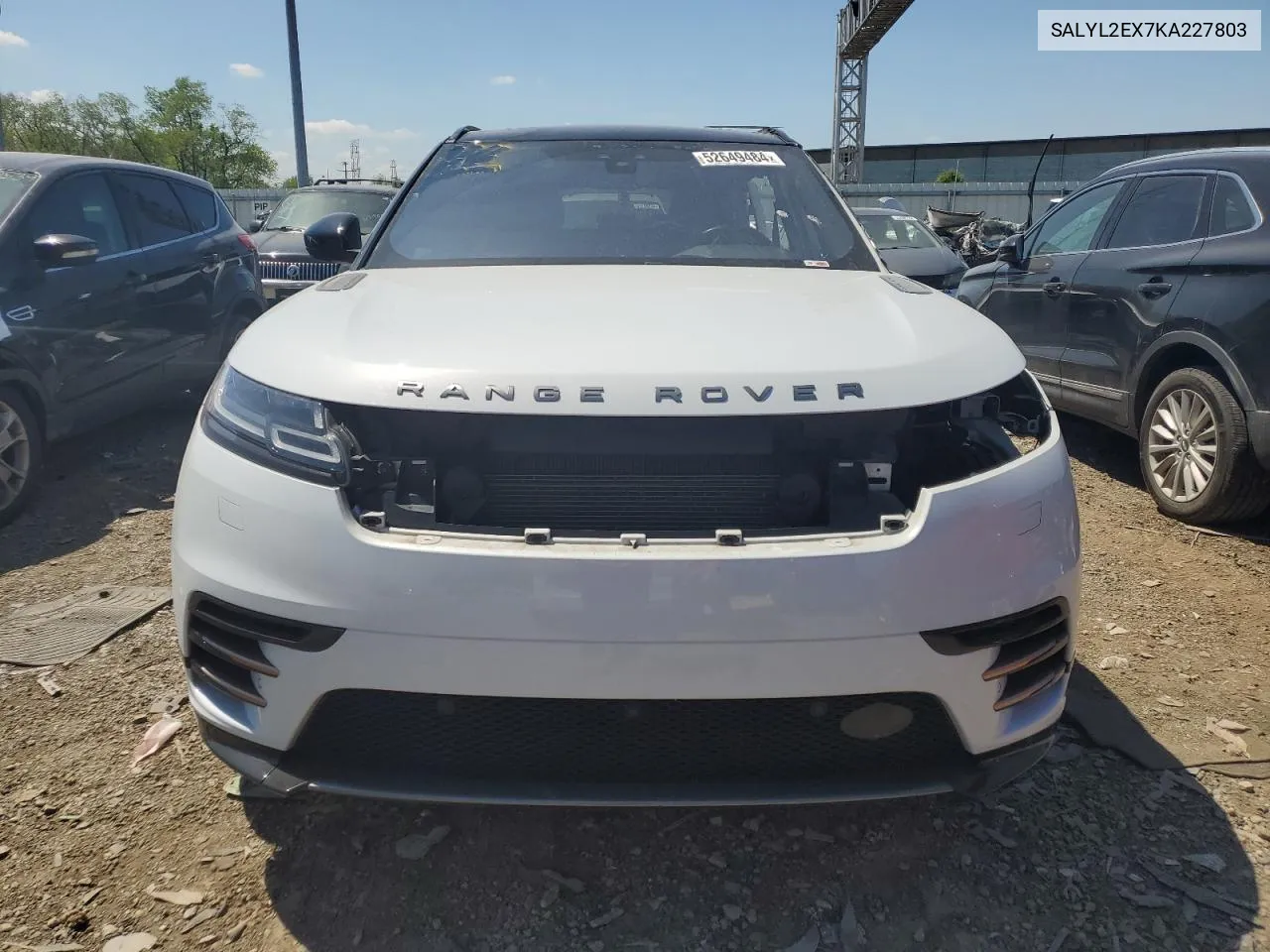 2019 Land Rover Range Rover Velar R-Dynamic Se VIN: SALYL2EX7KA227803 Lot: 52649484