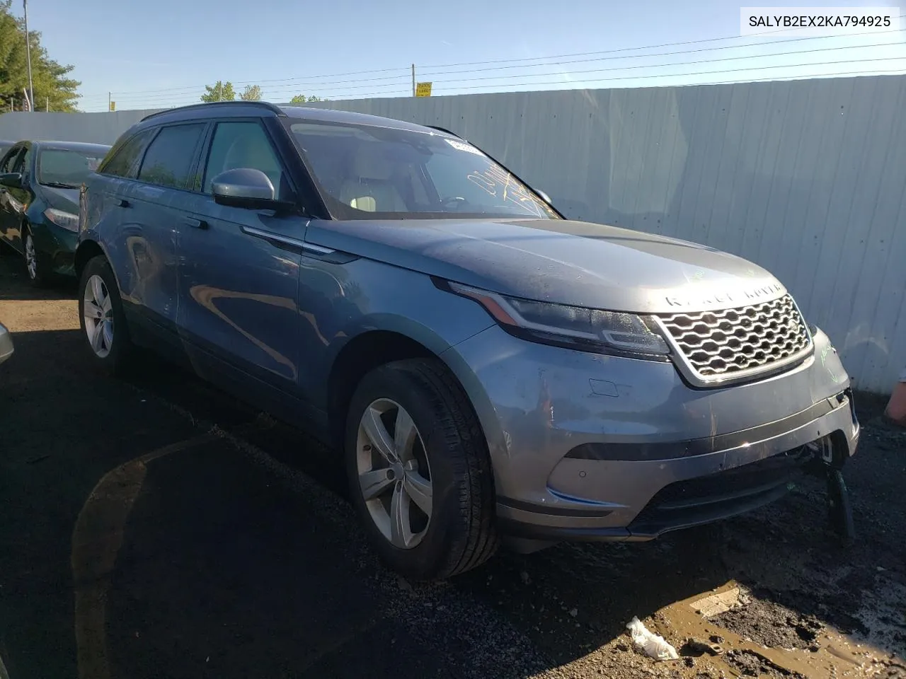 2019 Land Rover Range Rover Velar S VIN: SALYB2EX2KA794925 Lot: 54055664