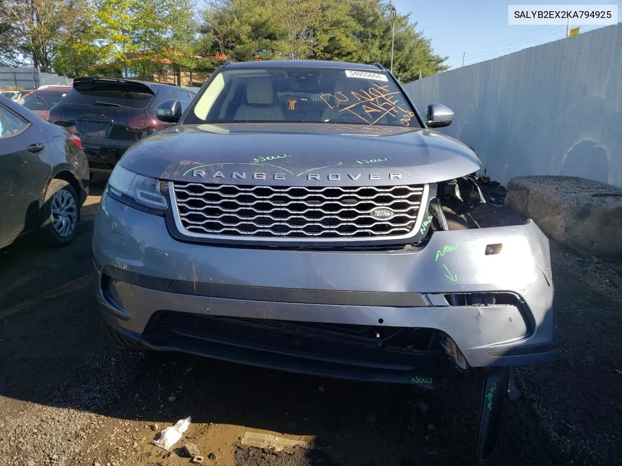 2019 Land Rover Range Rover Velar S VIN: SALYB2EX2KA794925 Lot: 54055664