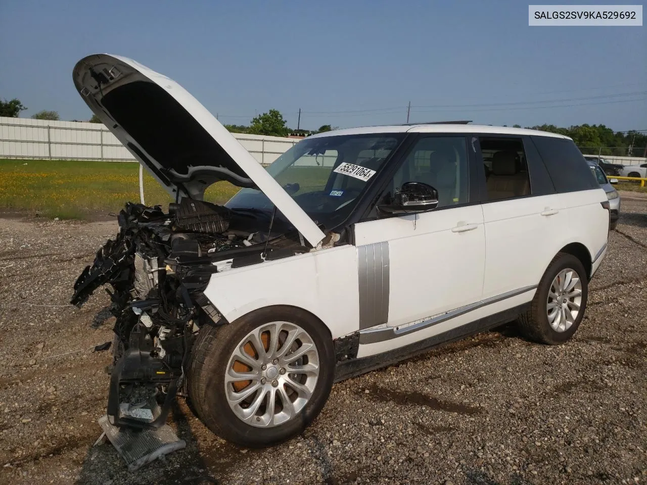 SALGS2SV9KA529692 2019 Land Rover Range Rover Hse