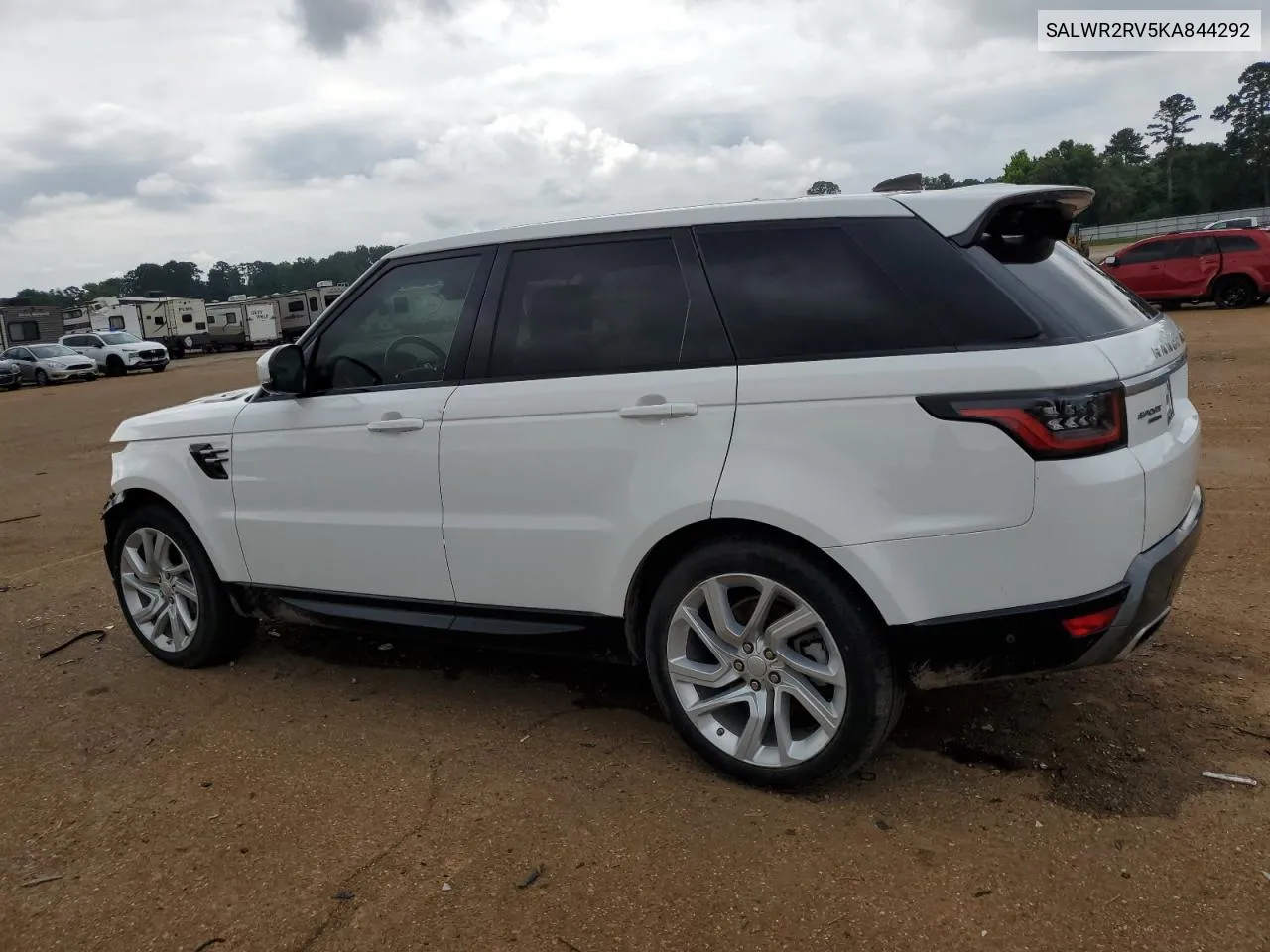 2019 Land Rover Range Rover Sport Hse VIN: SALWR2RV5KA844292 Lot: 55329494