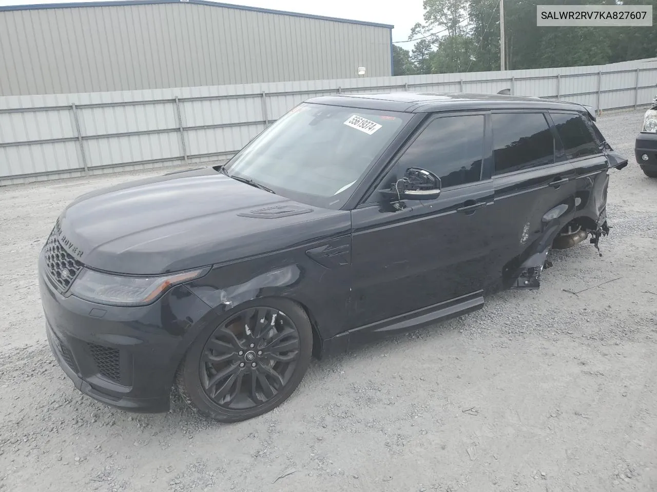 SALWR2RV7KA827607 2019 Land Rover Range Rover Sport Hse