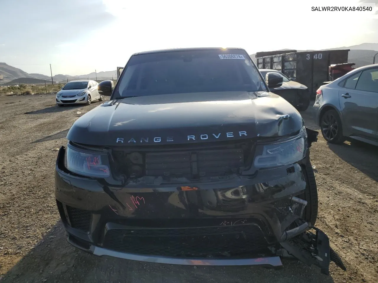 SALWR2RV0KA840540 2019 Land Rover Range Rover Sport Hse