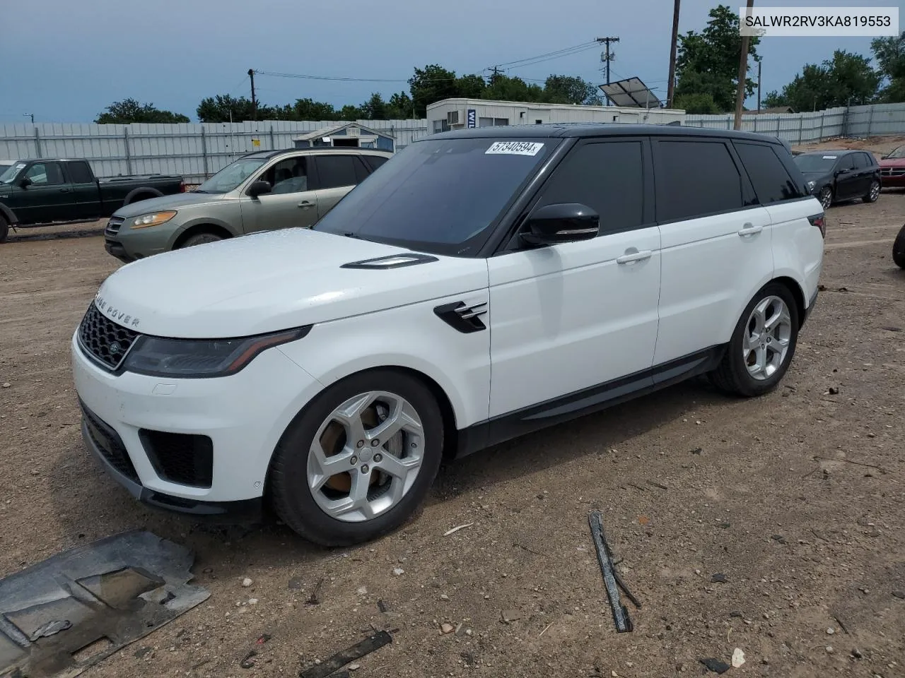 SALWR2RV3KA819553 2019 Land Rover Range Rover Sport Hse